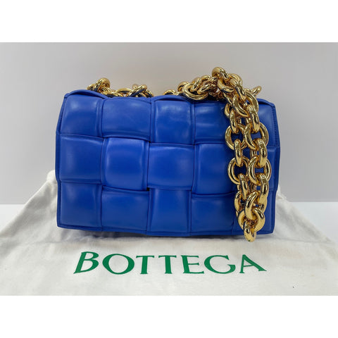 BOTTEGAVENETA cassette Shoulder Bag leather blue WS33127