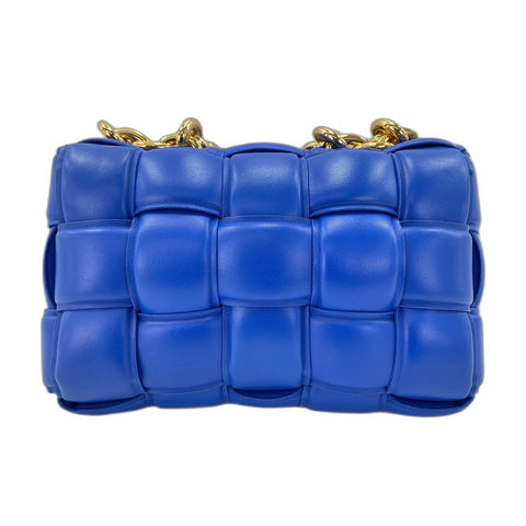 BOTTEGAVENETA cassette Shoulder Bag leather blue WS33127