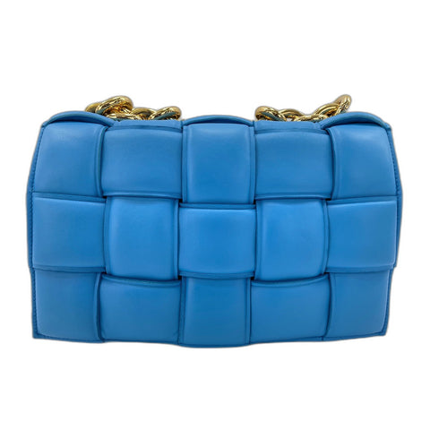 BOTTEGAVENETA cassette Shoulder Bag leather blue WS33128