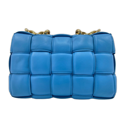 BOTTEGAVENETA cassette Shoulder Bag leather blue WS33128