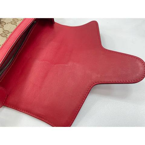 GUCCI Horsebit Shoulder Bag Red WS33129