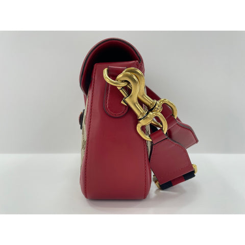 GUCCI Horsebit Shoulder Bag Red WS33129