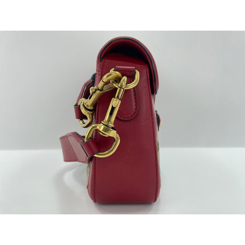 GUCCI Horsebit Shoulder Bag Red WS33129