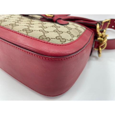 GUCCI Horsebit Shoulder Bag Red WS33129