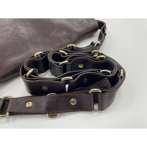 CELINE Shoulder Bag leather Brown WS33132