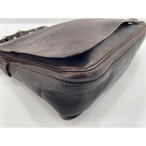 CELINE Shoulder Bag leather Brown WS33132