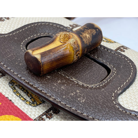 GUCCI 100th Anniversary Model Bamboo 1967 Shoulder Bag Brown WS33133