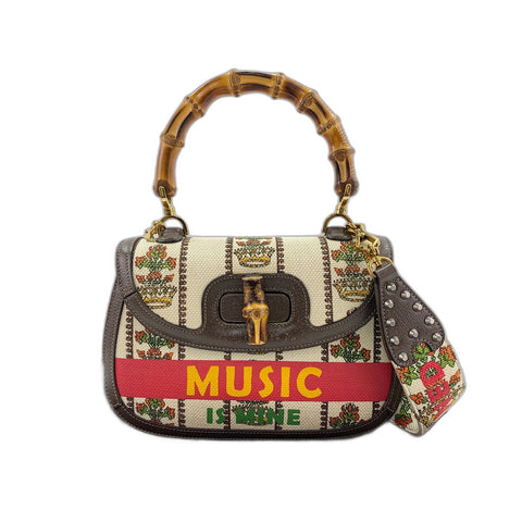 GUCCI 100th Anniversary Model Bamboo 1967 Shoulder Bag Brown WS33133