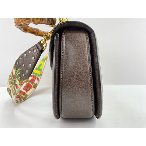 GUCCI 100th Anniversary Model Bamboo 1967 Shoulder Bag Brown WS33133