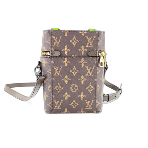 LOUIS VUITTON Size Box Trunk Shoulder Bag Brown WS33137