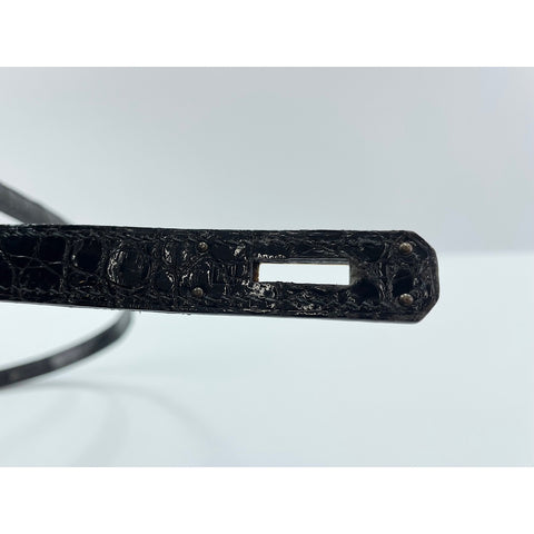 HERMES Kelly □A stamp Handbag Polosus black WS33138