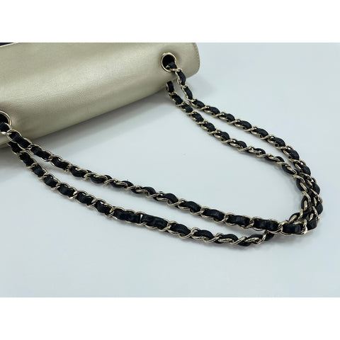 CHANEL Classic bicolor Shoulder Bag lambskin black WS33140
