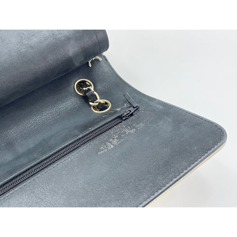 CHANEL Classic two-tone double flap Shoulder Bag lambskin black WS33140