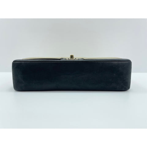 CHANEL Classic two-tone double flap Shoulder Bag lambskin black WS33140