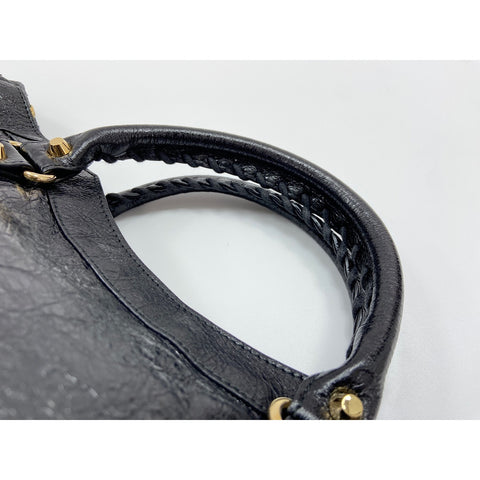 BALENCIAGA The city Shoulder Bag leather black WS33141