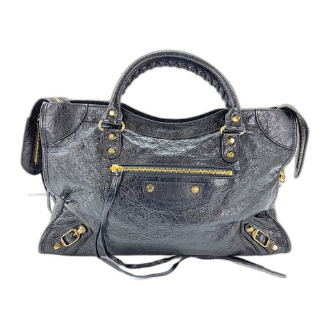BALENCIAGA The city Shoulder Bag leather black WS33141