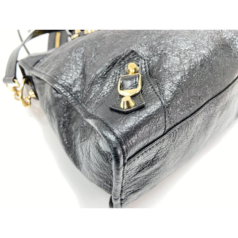 BALENCIAGA The city Shoulder Bag leather black WS33141
