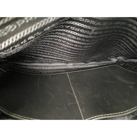 PRADA Safiano leather Shoulder Bag leather black WS33142