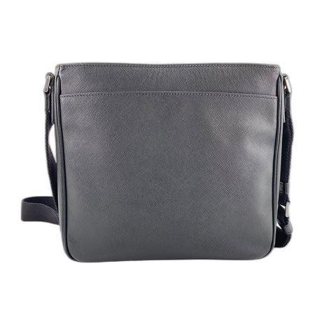 PRADA Safiano leather Shoulder Bag leather black WS33142