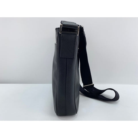 PRADA Safiano leather Shoulder Bag leather black WS33142