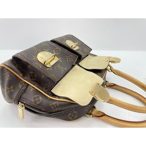 LOUIS VUITTON Manhattan Handbag Brown WS33156