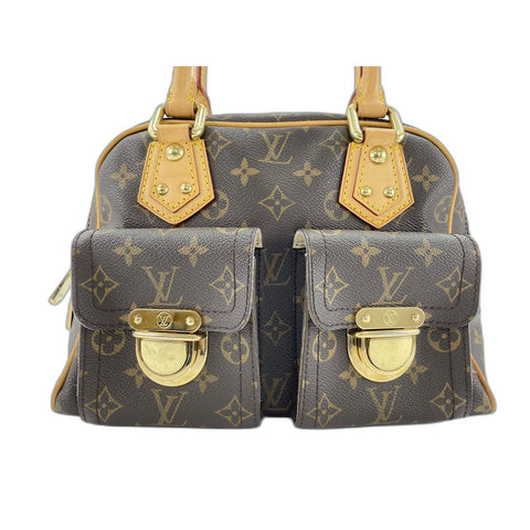 LOUIS VUITTON Manhattan Handbag Brown WS33156