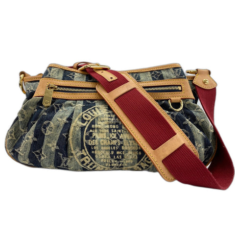 LOUIS VUITTON Porte Epol Reie Shoulder Bag blue WS33157