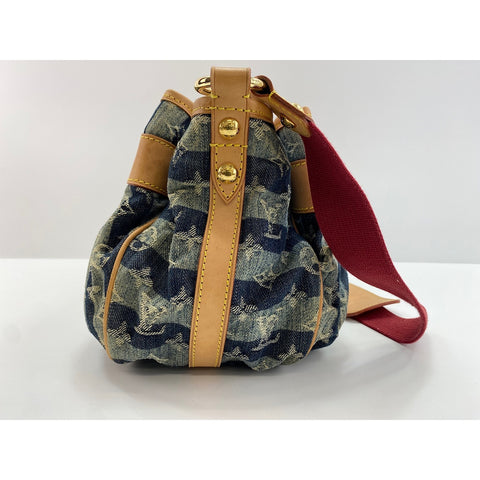 LOUIS VUITTON Porte Epol Reie Shoulder Bag blue WS33157