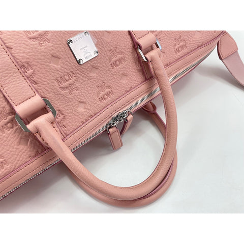 MCM Weekend bag Boston bag leather pink WS33161