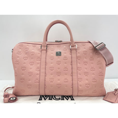 MCM Weekend bag Boston bag leather pink WS33161