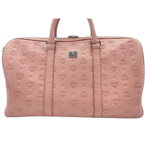 MCM Weekend bag Boston bag leather pink WS33161