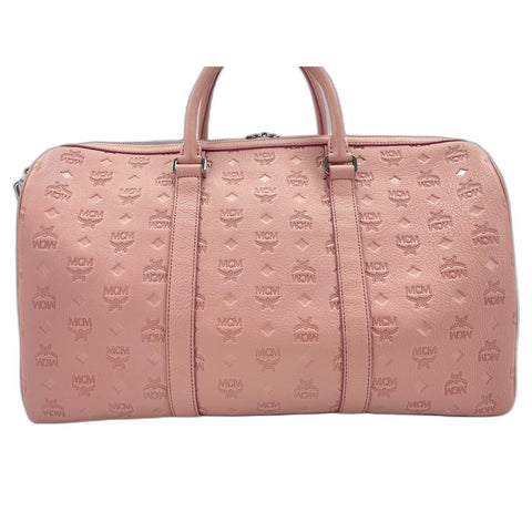 MCM Weekend bag Boston bag leather pink WS33161