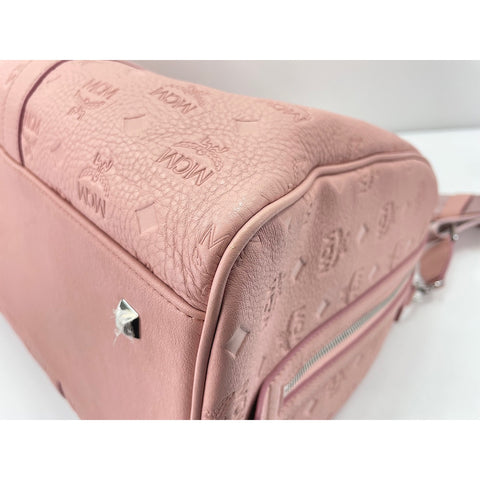 MCM Weekend bag Boston bag leather pink WS33161