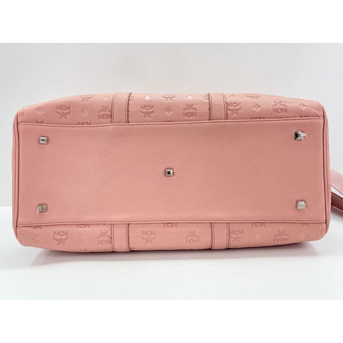 MCM Weekend bag Boston bag leather pink WS33161