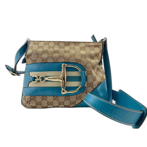 GUCCI Horsebit Shoulder Bag Brown WS33163
