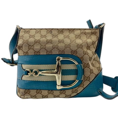 GUCCI Horsebit Shoulder Bag Brown WS33163