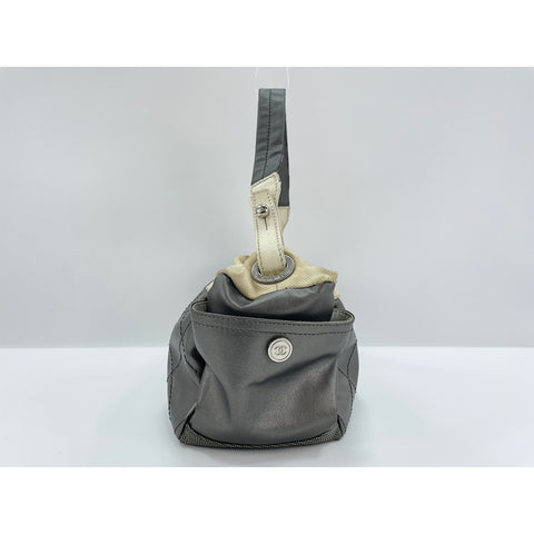 CHANEL Paris Biarritz Shoulder Bag leather gray WS33166