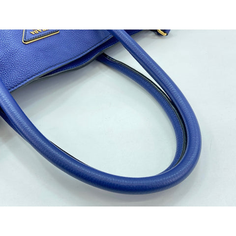 PRADA Tote Bag leather Navy WS33168