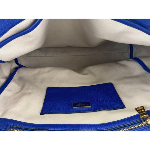 PRADA Tote Bag leather Navy WS33168
