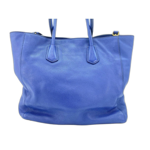 PRADA Tote Bag leather Navy WS33168