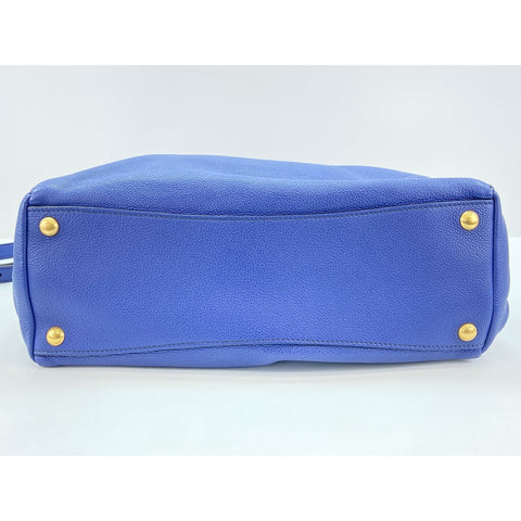 PRADA Tote Bag leather Navy WS33168