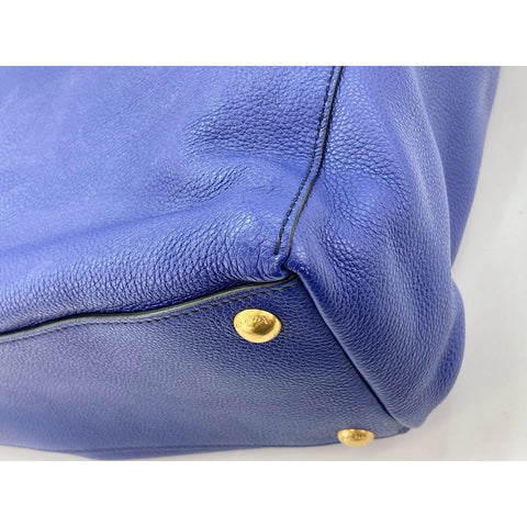 PRADA Tote Bag leather Navy WS33168