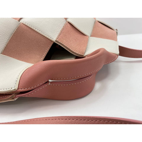 LOEWE Woven Basket Handbag leather pink WS33170