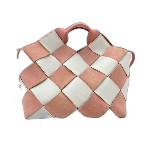 LOEWE Woven Basket Handbag leather pink WS33170
