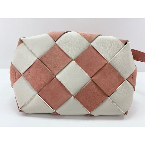 LOEWE Woven Basket Handbag leather pink WS33170