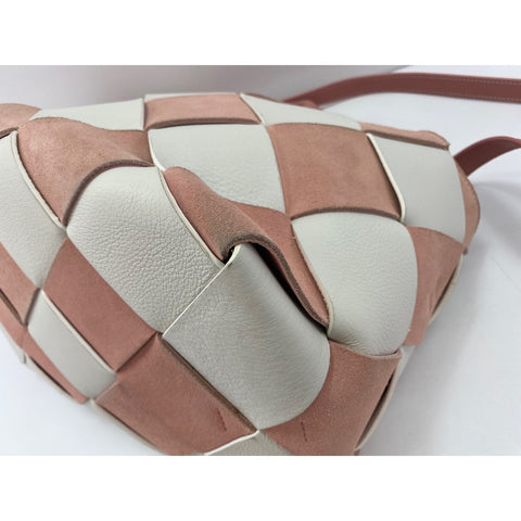 LOEWE Woven Basket Handbag leather pink WS33170