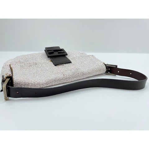 FENDI Mamma bucket Shoulder Bag beads pink WS33171