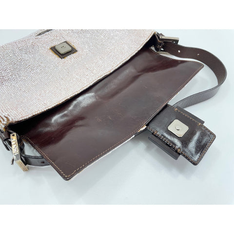 FENDI Mamma bucket Shoulder Bag beads pink WS33171