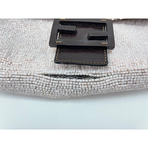 FENDI Mamma bucket Shoulder Bag beads pink WS33171
