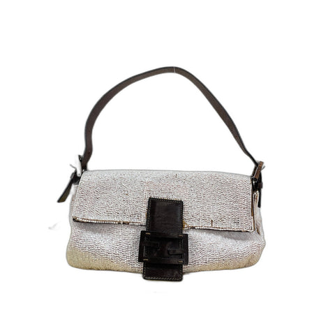 FENDI Mamma bucket Shoulder Bag beads pink WS33171